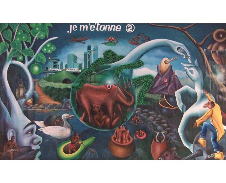 <strong>Je m'étonne n°2</strong><br/> Acrylic on canvas / 150 x 250cm / 2008