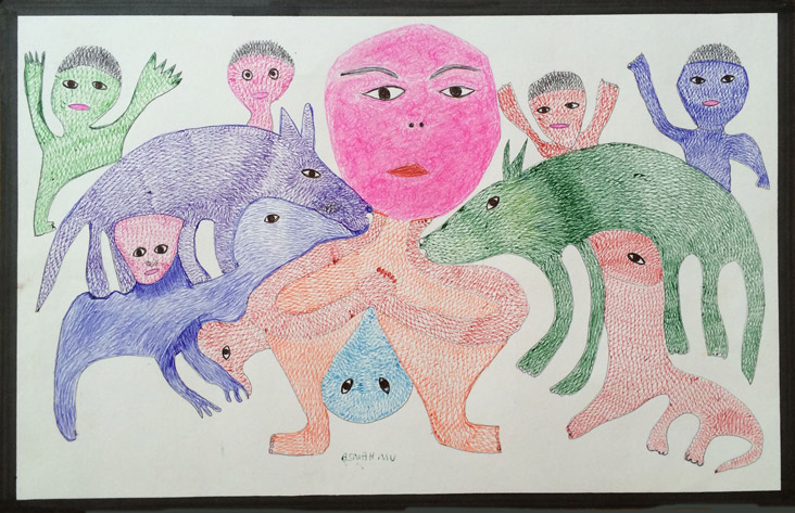 <strong>Untitled</strong> <br/> MU 10 / Ballpoint pen Colored pencil and marker on paper / 32 x 50 cm / 2014 
